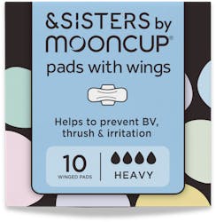 &SISTERS by Mooncup Pads with Wings Heavy/Night 12 Pack