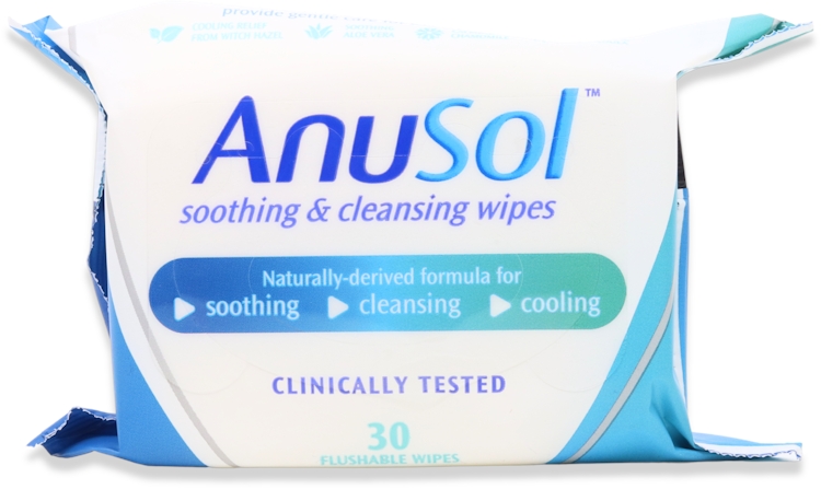 Anusol Soothing & Cleansing Flushable Wipes 30 Pack