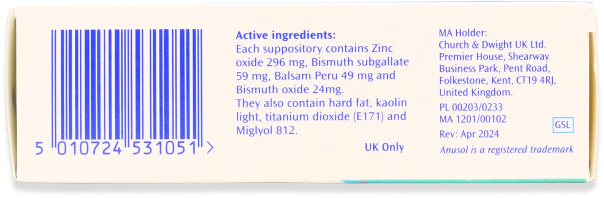 Anusol Suppositories 24 Pack - 3