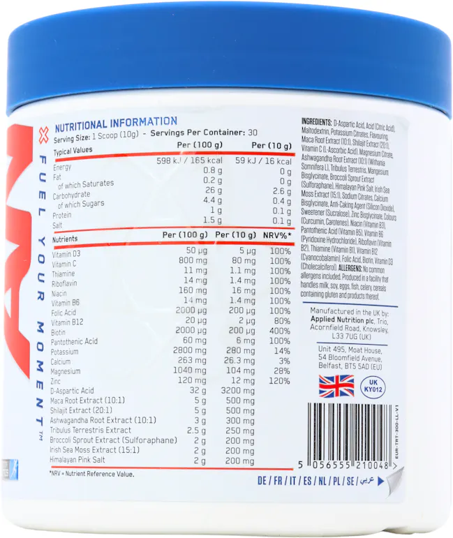 Applied Nutrition Testosterone Support Lemon & Lime 300g - 2