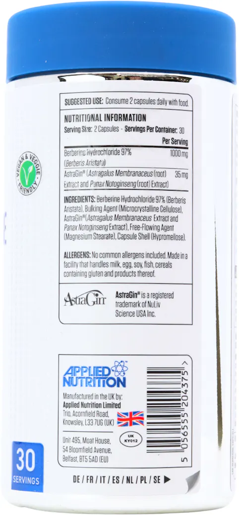 Applied Nutrition Berberine 60 Capsules - 2