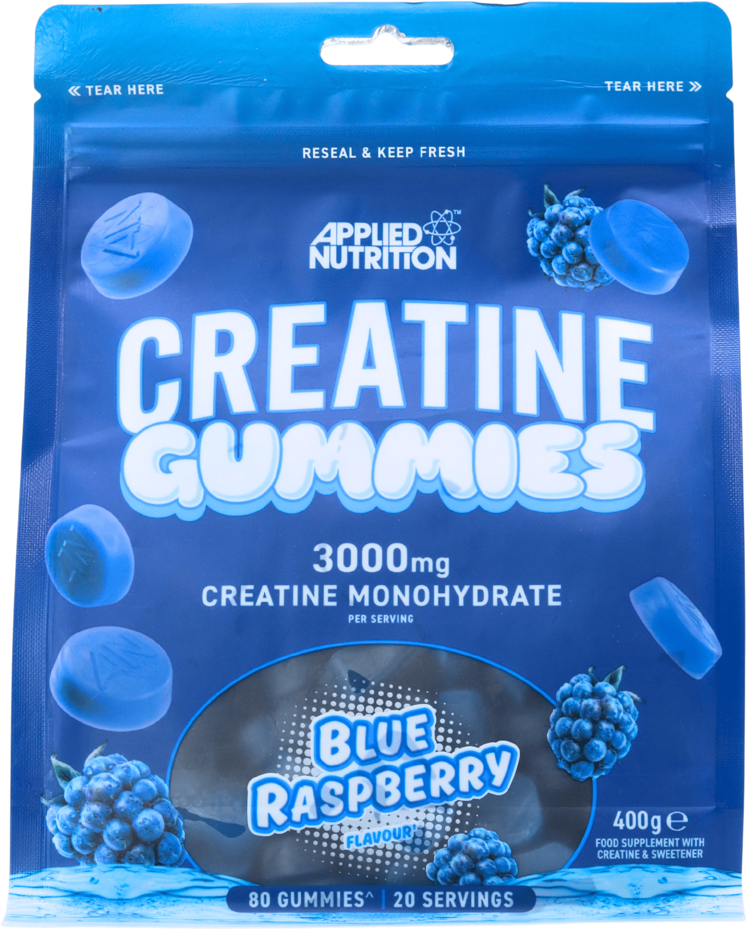Applied Nutrition Creatine Gummies Blue Raspberry 400g