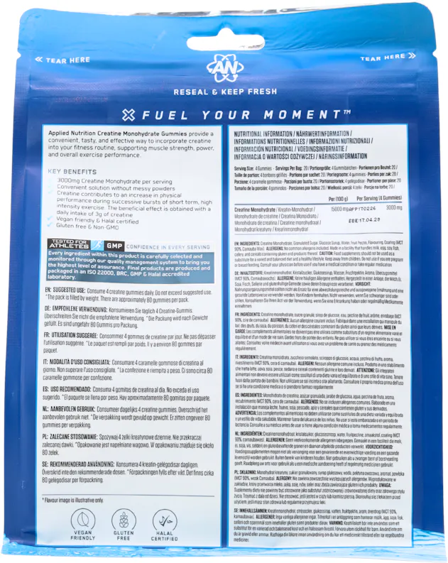 Applied Nutrition Creatine Gummies Blue Raspberry 400g - 2