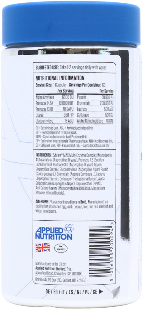 Applied Nutrition Digestive Enzyme 60 Capsules - 2