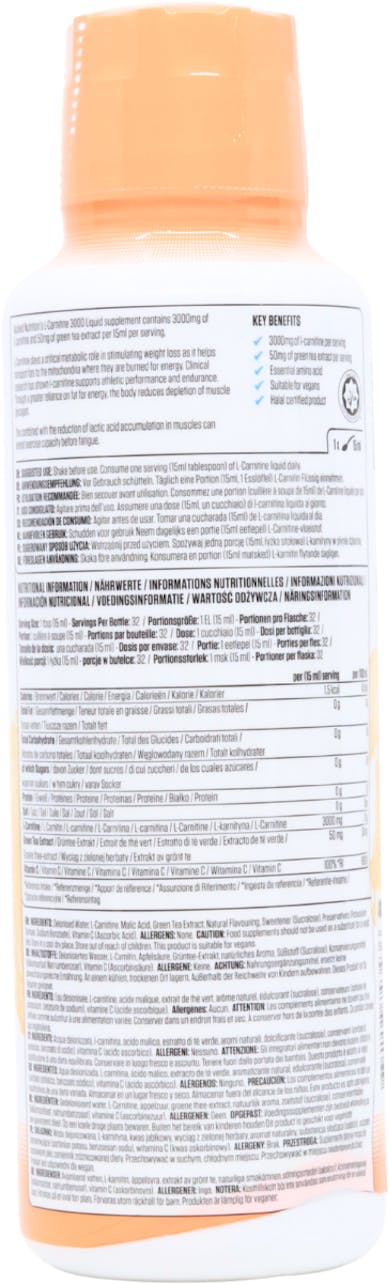 Applied Nutrition L-Carnitine 3000 Liquid Tangy Orange 480ml - 2