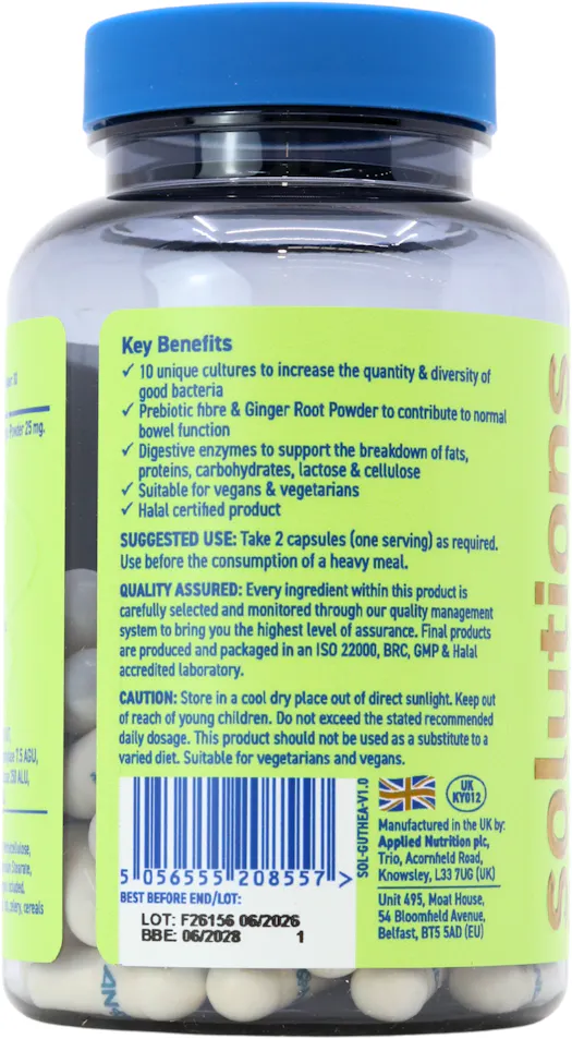 Applied Nutrition Solutions Gut Health 60 Capsules - 3