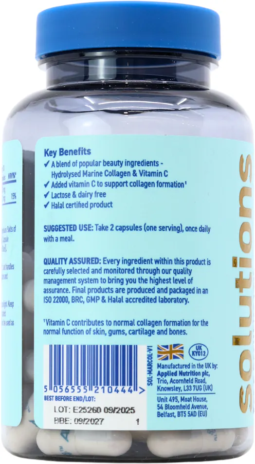 Applied Nutrition Solutions Marine Collagen 60 Capsules - 3