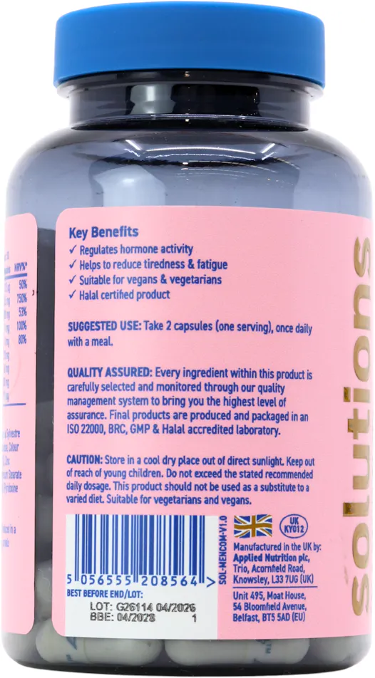 Applied Nutrition Solutions Menopause Complex 60 Capsules - 3