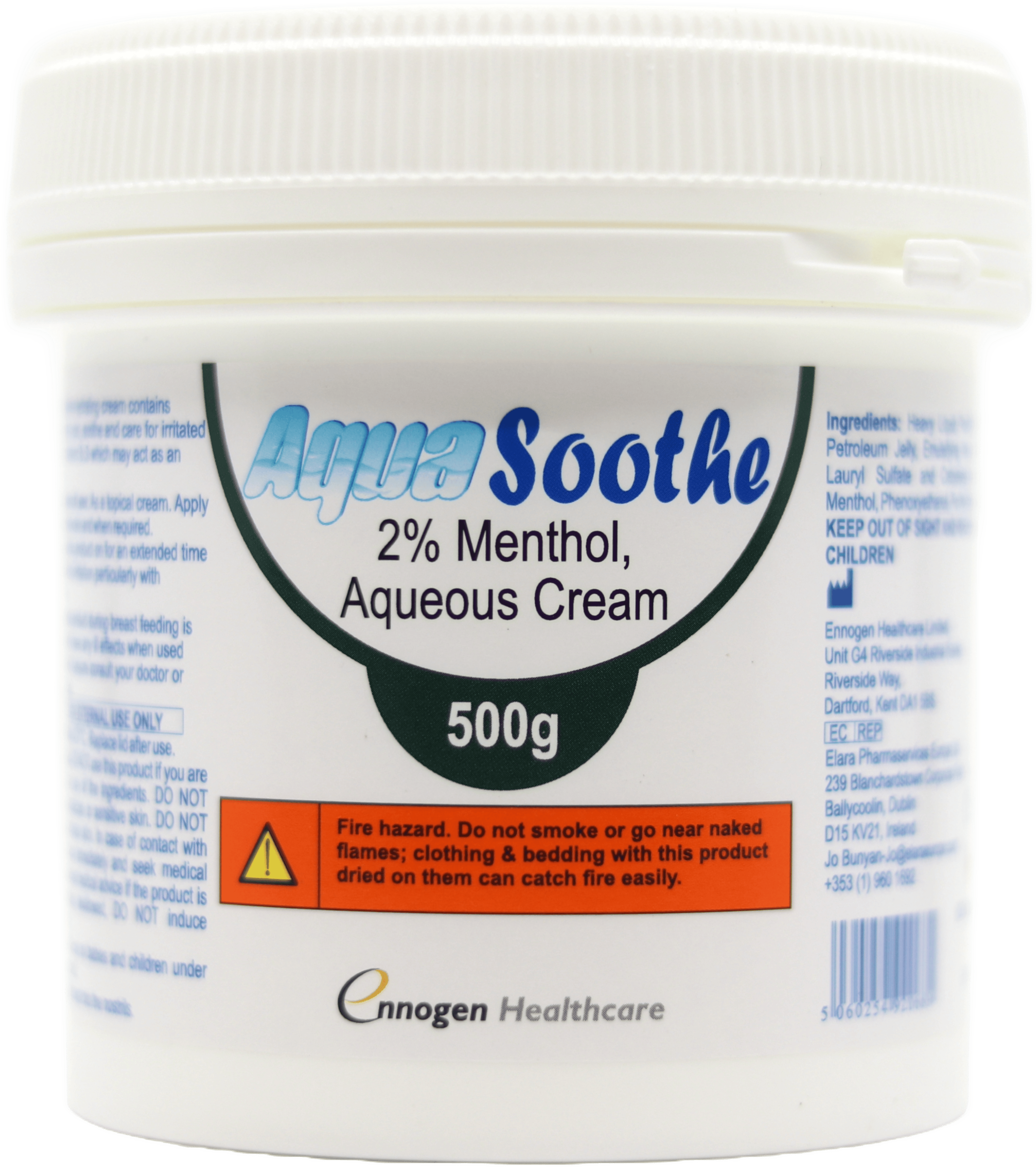 AquaSoothe 2% Menthol Aqueous Cream 500g