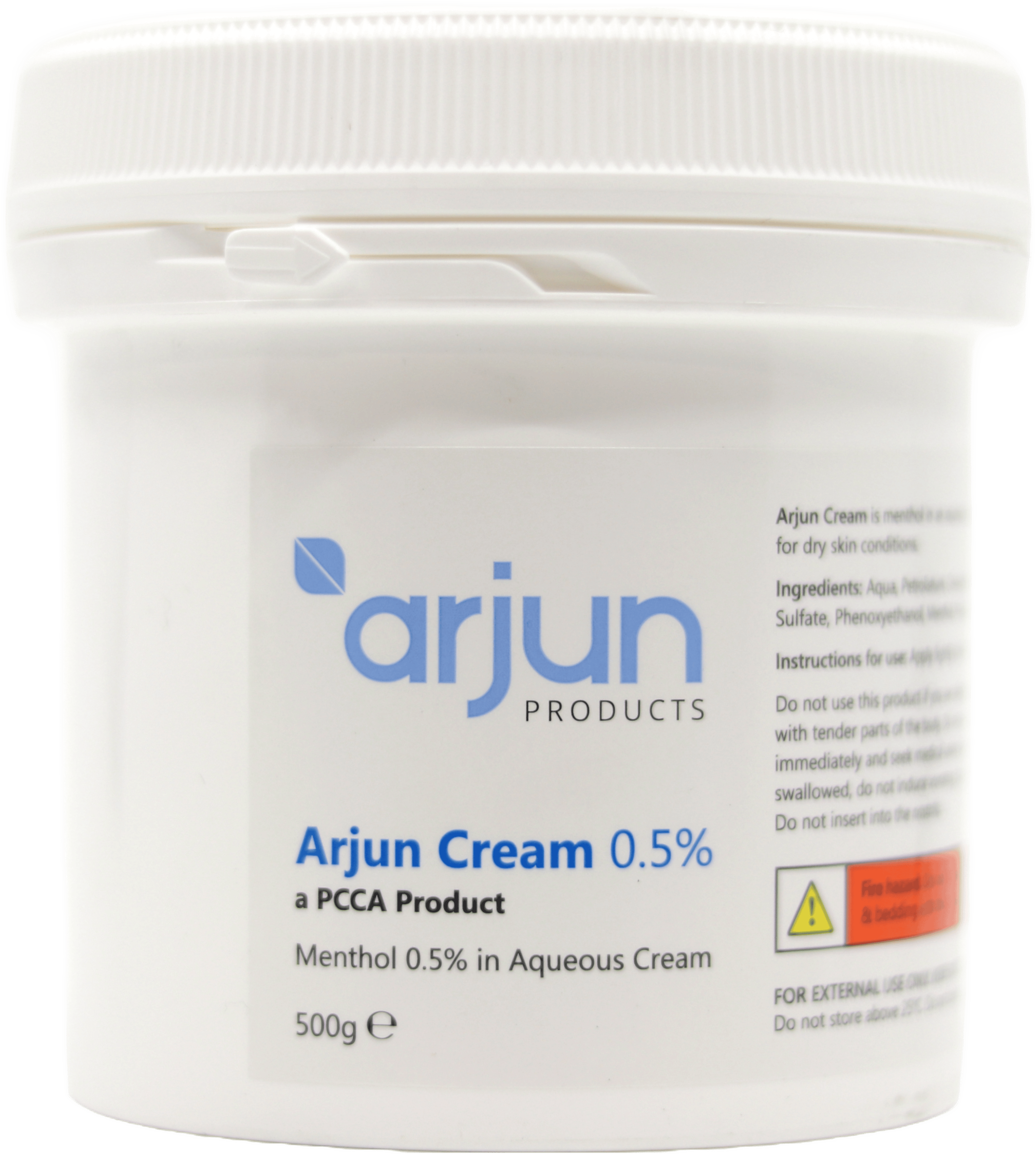 Arjun 0.5% Menthol Aqueous Cream 500g
