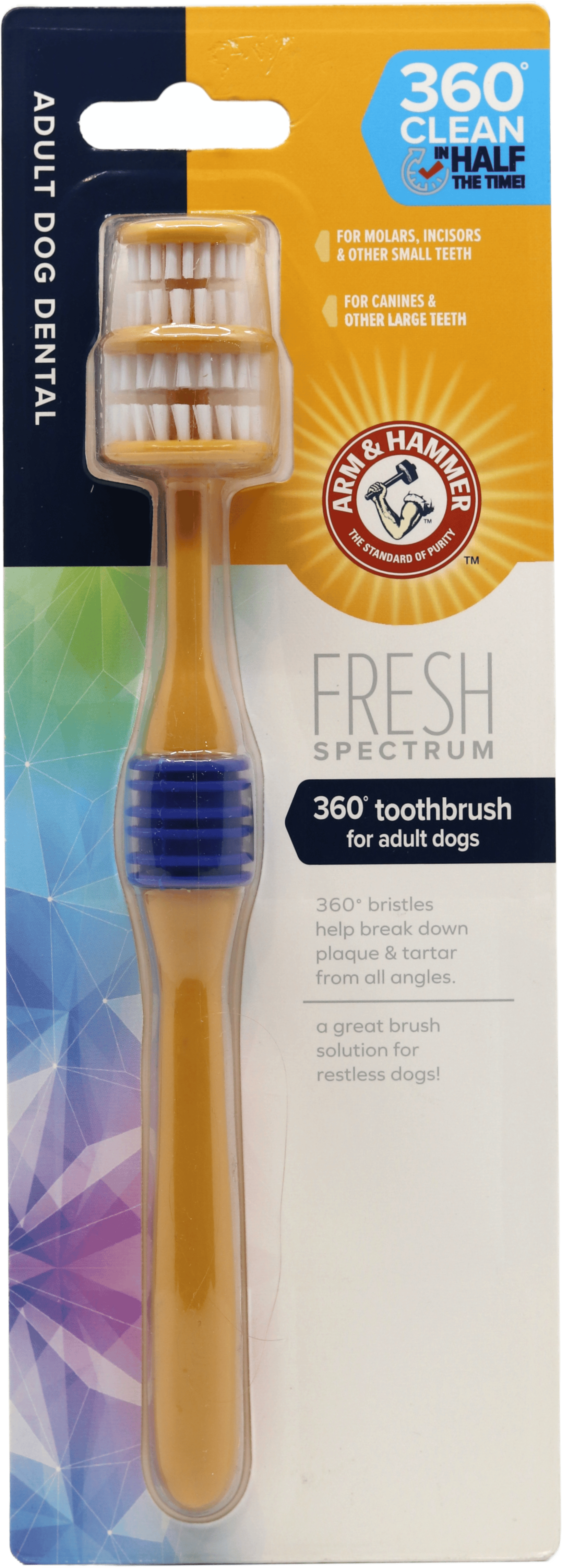 Arm & Hammer 360 Clean Adult Dog Dental Toothbrush