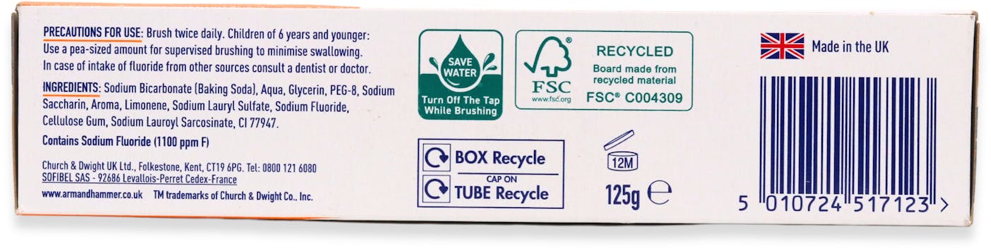Arm & Hammer Extra White Care Toothpaste 125g - 3