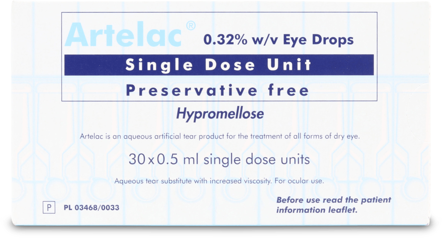 Artelac 0.32% Sterile Eye Drops Unit Dose 30 Pack