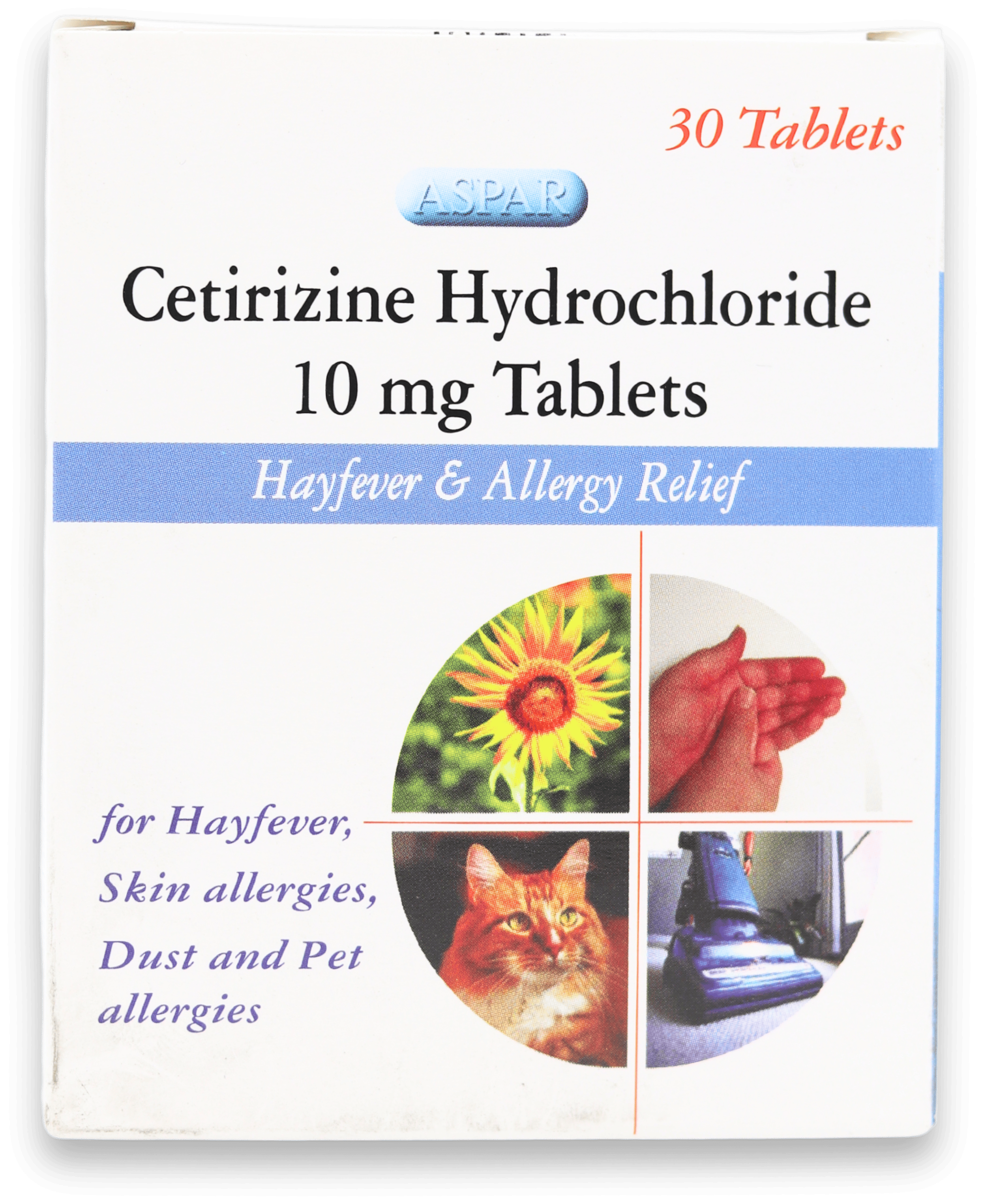 Aspar Hayfever & Allergy Relief 10mg 30 Tablets