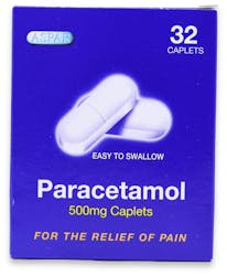 Aspar Paracetamol 500mg 32 Caplets