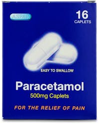 Aspar Paracetamol Caplets 500mg 16 Caplets