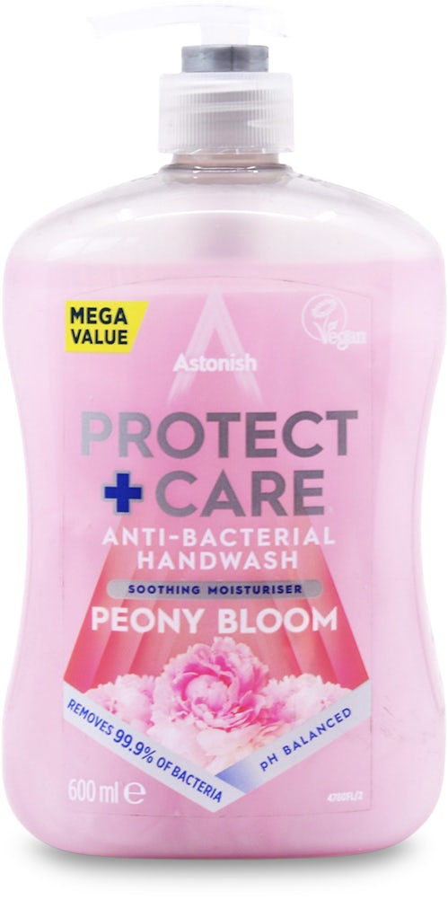 Astonish Protect + Care Antibacterial Peony Bloom Hand Wash 600ml