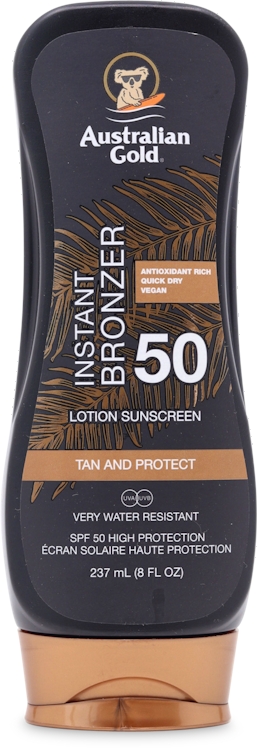 Photos - Sun Skin Care Australian Gold SPF50 Lotion with Instant Bronzer 237ml 
