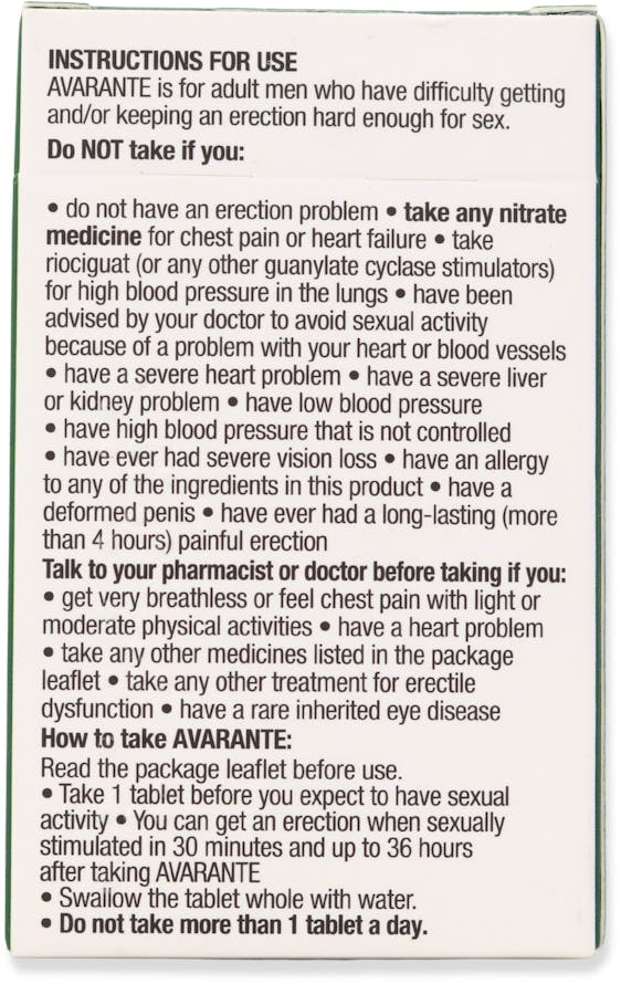 Avarante 10mg 2 Tablets - 2