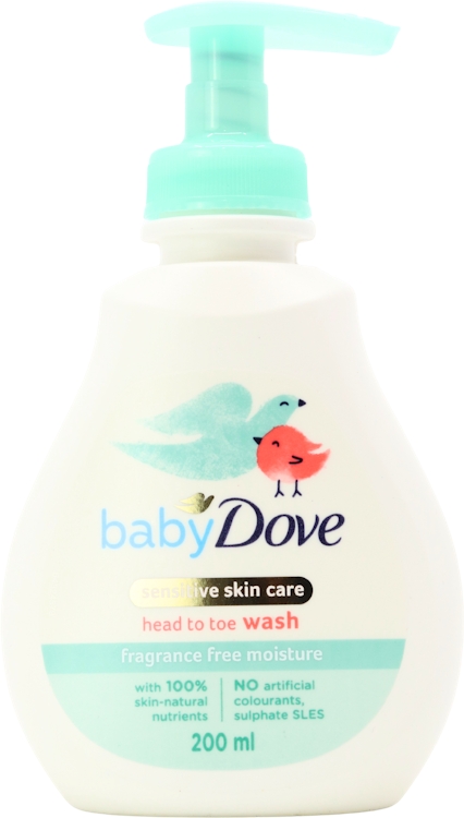 Baby Dove Head To Toe Wash Sensitive Moisture Fragrance Free 200ml