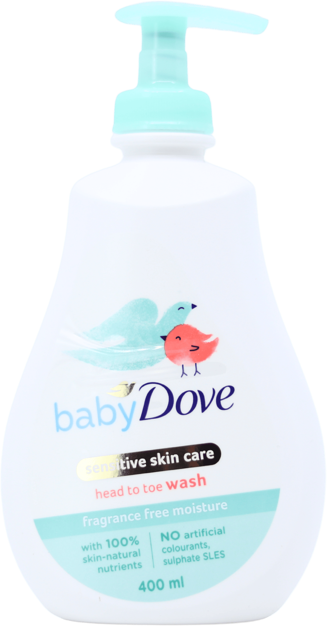 Baby Dove Sensitive Head to Toe Fragrance Free Wash 400ml