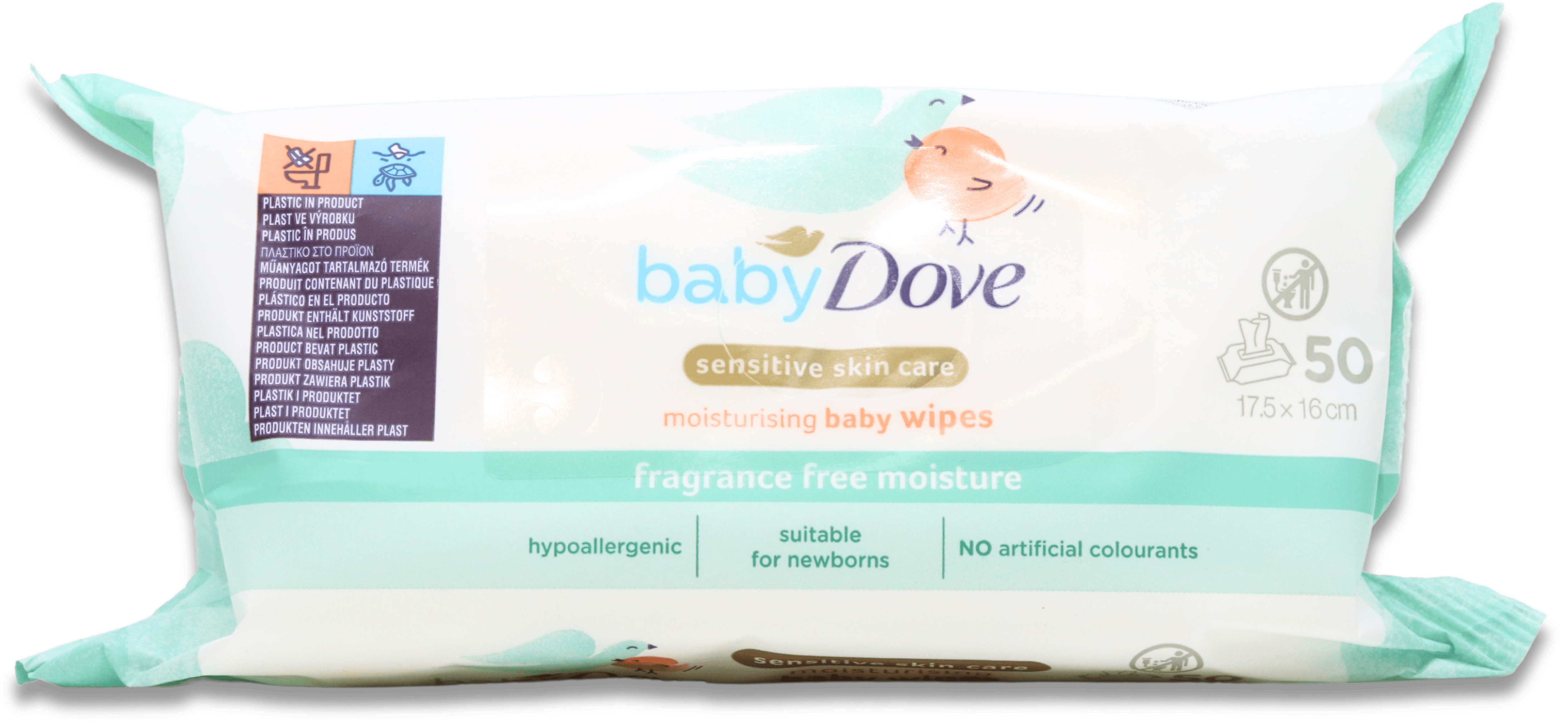 Baby Dove Sensitive Skin Care Moisturising Wipes 50 Pack