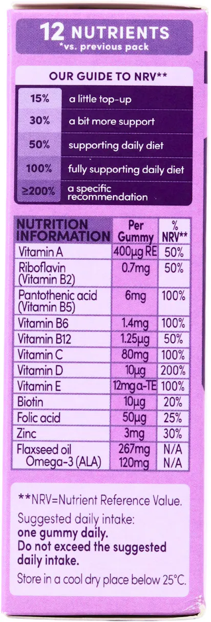 Bassetts Kids Multivitamins Omega-3 3-6 Years 30 Blackcurrant Gummies - 2