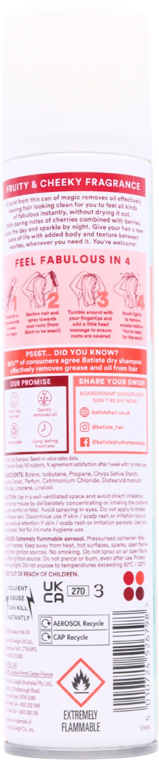 Batiste Dry Shampoo Cherry 200ml - 2