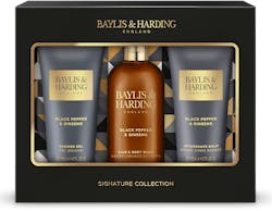 Baylis & Harding Black Pepper & Ginseng Essentials Kit (Hair & Body Wash, Face Wash and Aftershave Balm 3x100ml)