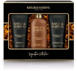 Baylis & Harding Black Pepper & Ginseng Essentials Kit (Hair & Body Wash, Face Wash and Aftershave Balm 3x100ml)