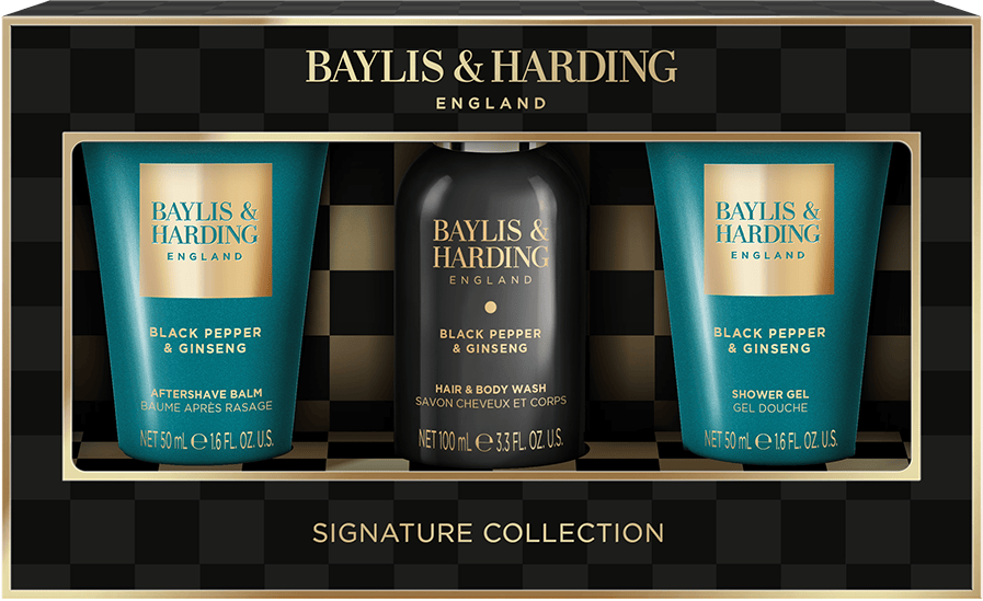 Baylis & Harding Black Pepper & Ginseng Men's Luxury Mini 3 Piece Gift Set