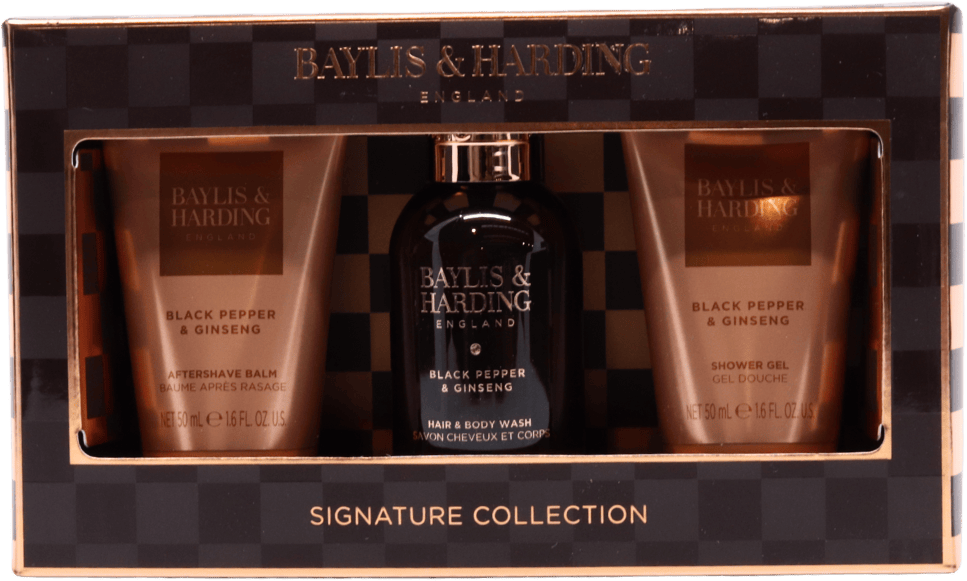 Baylis & Harding Black Pepper & Ginseng Men's Luxury Mini 3 Piece Gift Set