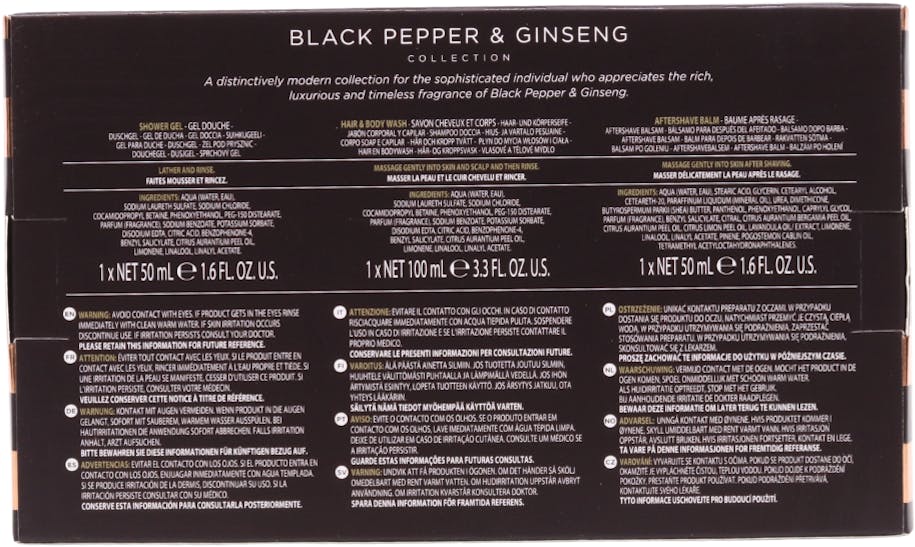 Baylis & Harding Black Pepper & Ginseng Men's Luxury Mini 3 Piece Gift Set - 2