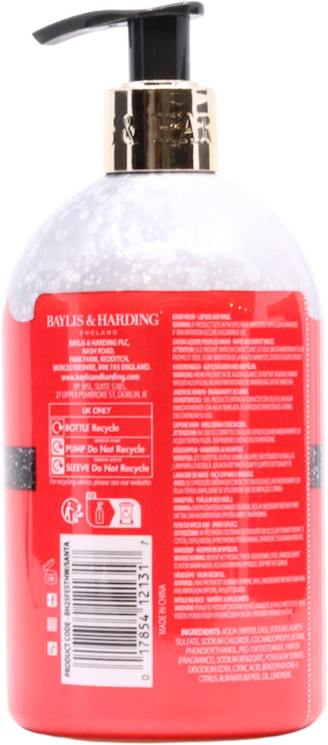 Baylis & Harding Festive Edition Frosted Cranberry Hand Wash 500ml - 2