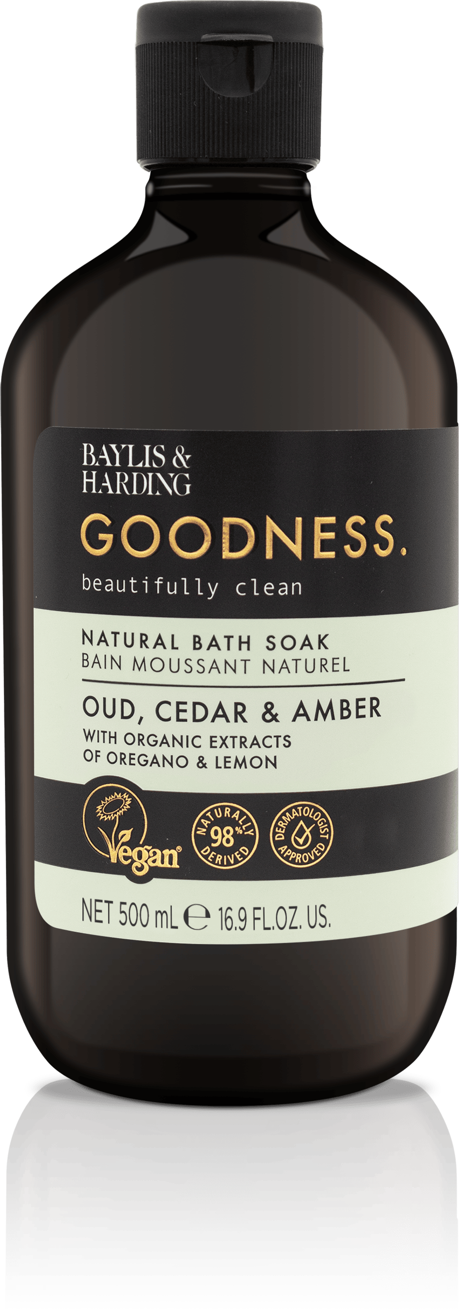 Baylis & Harding Goodness Oud, Cedar & Amber Bath Soak 500ml