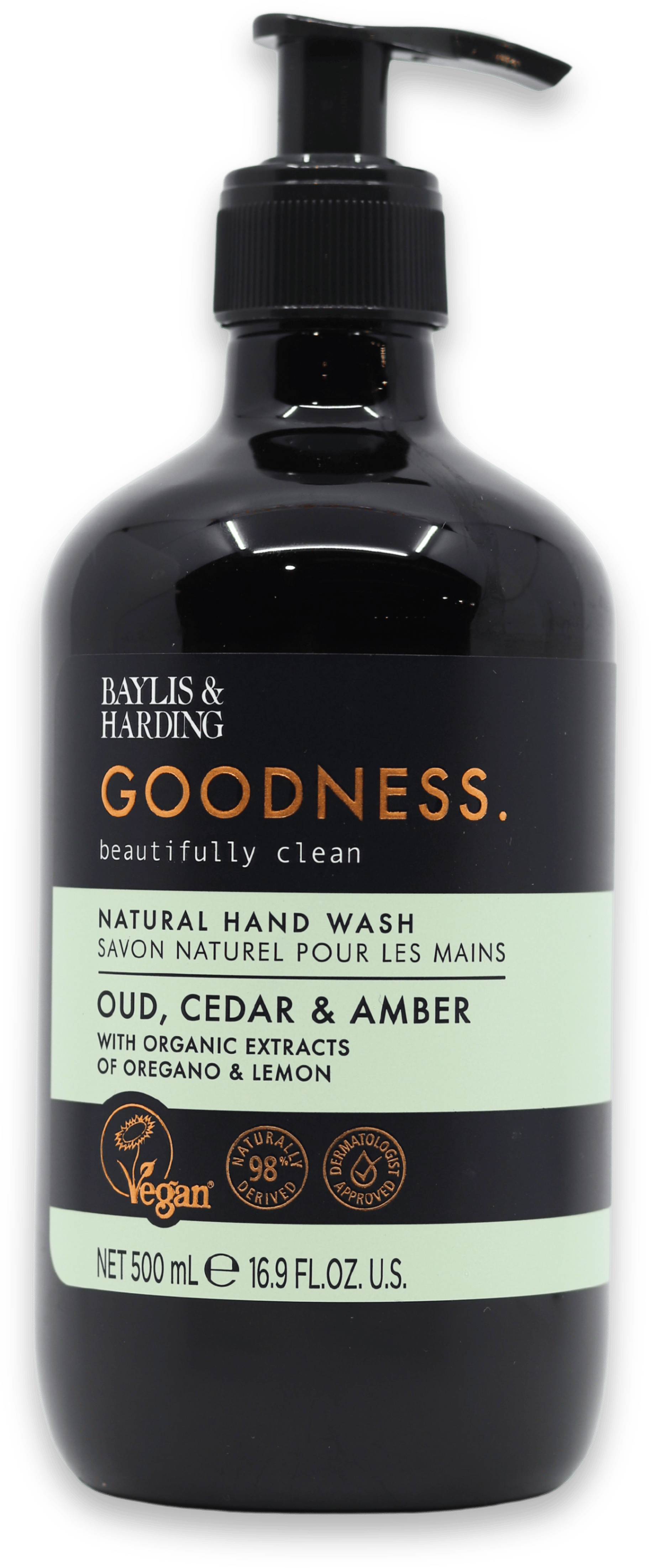 Baylis & Harding Goodness Oud, Cedar & Amber Hand Wash 500ml