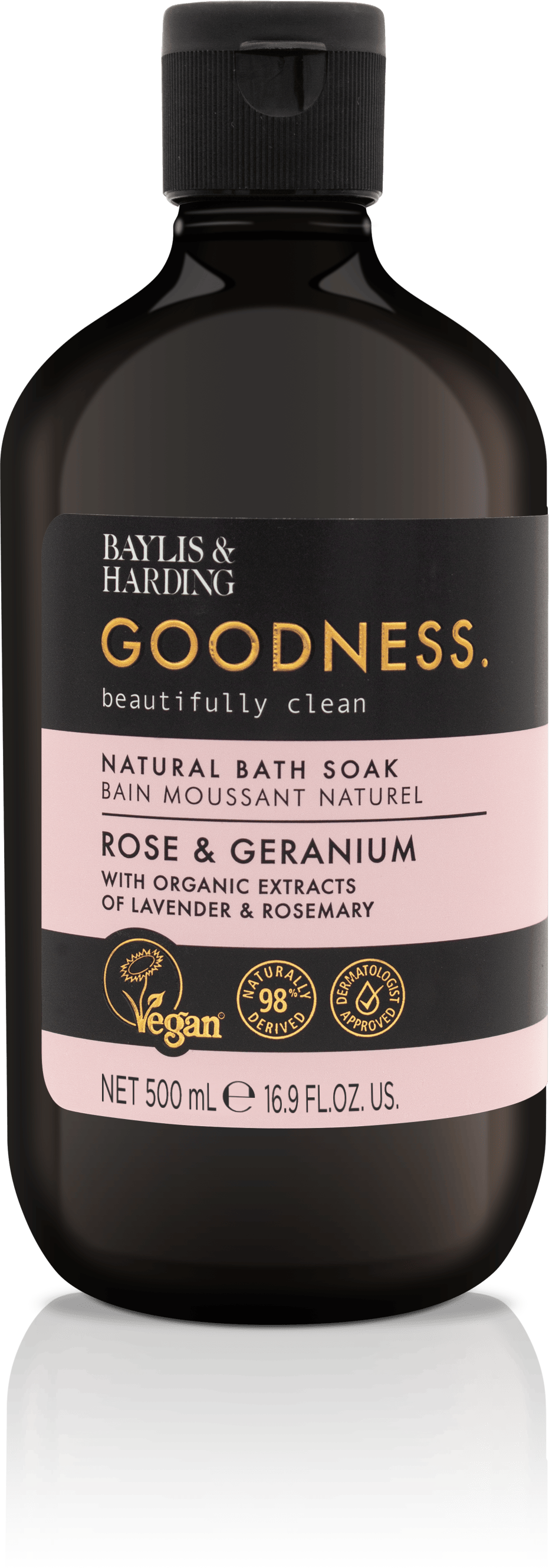 Baylis & Harding Goodness Rose & Geranium 500ml Bath Soak