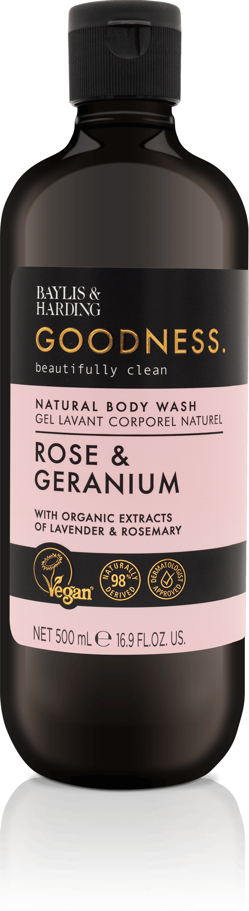 Baylis & Harding Goodness Rose & Geranium Body Wash 500ml