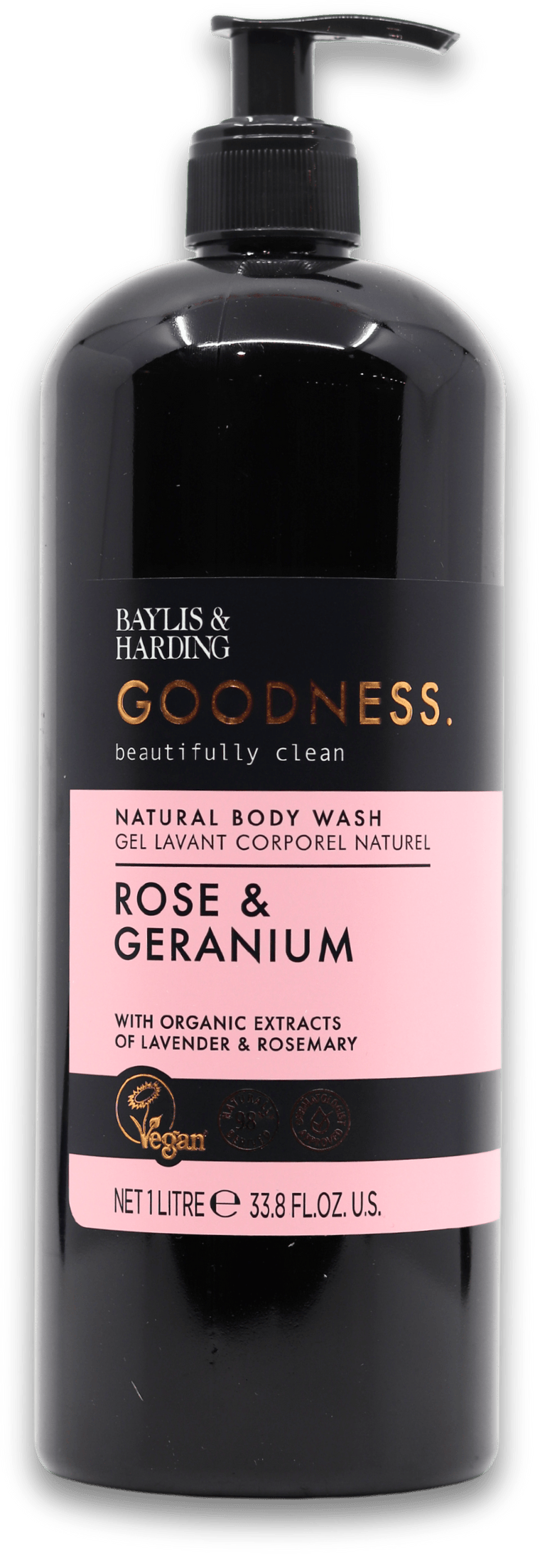 Baylis & Harding Goodness Rose & Geranium Body Wash 1000ml