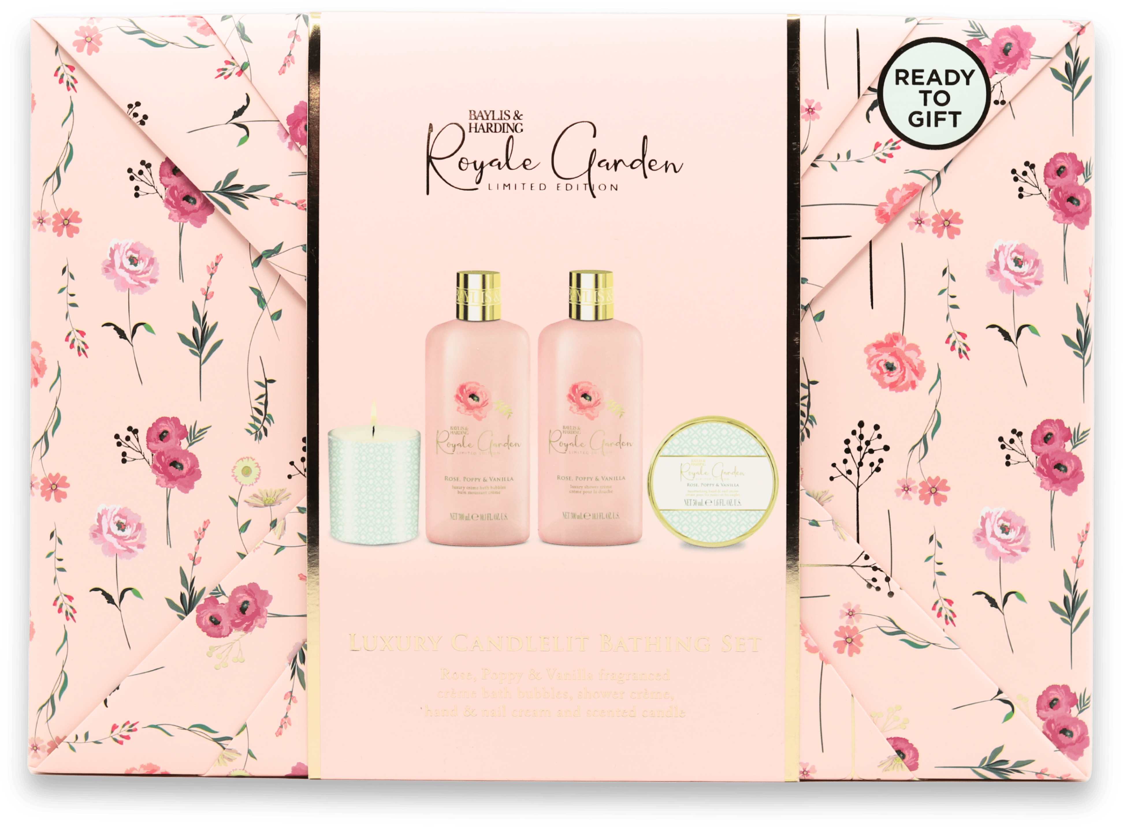 Baylis & Harding Royale Garden Rose, Poppy & Vanilla Bath Set