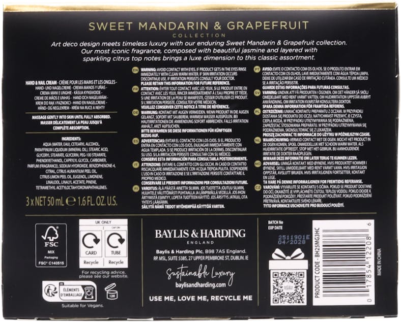 Baylis & Harding Sweet Mandarin & Grapefruit Indulgent Hand Trio Gift Set - 2