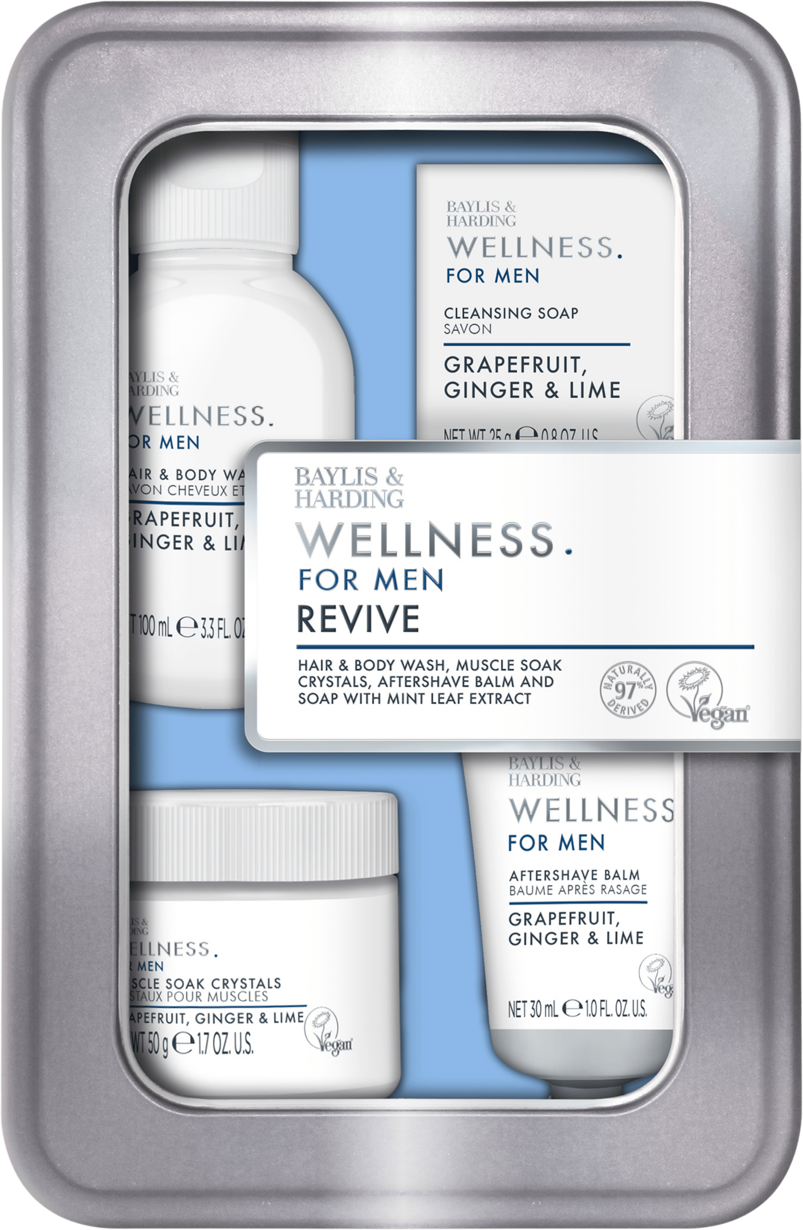 Baylis & Harding Wellness For Men His Essential Wellbeing 4 Piece Gift Set