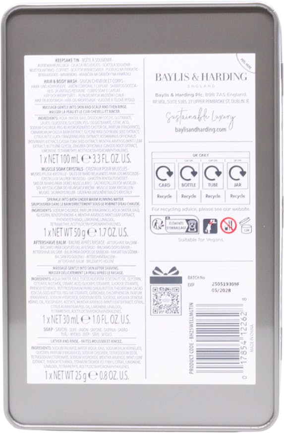 Baylis & Harding Wellness For Men His Essential Wellbeing 4 Piece Gift Set - 2