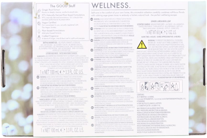 Baylis & Harding Wellness Take A Moment Shower Gel, Candle and Lotion Gift Set - 2