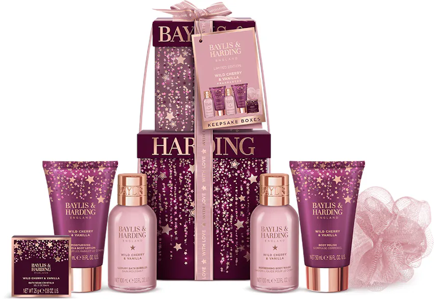 Baylis & Harding Wild Cherry & Vanilla Luxury Pamper Present Gift Set - 2