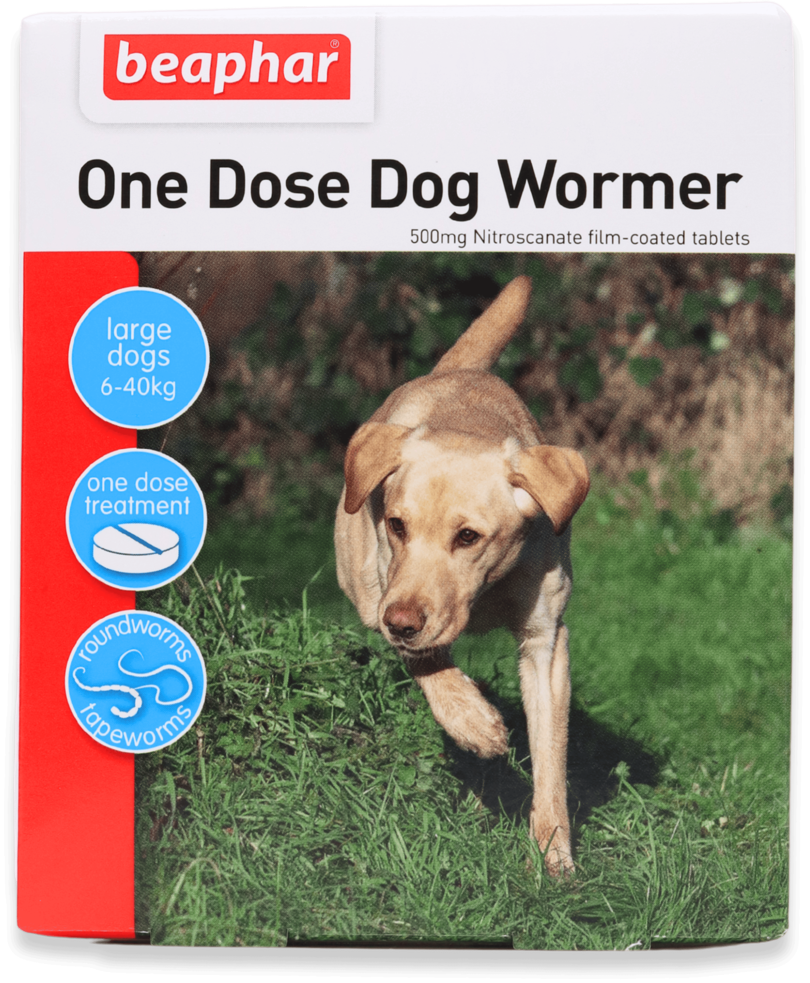 Beaphar One Dose Dog Wormer 6-40kg Tablets