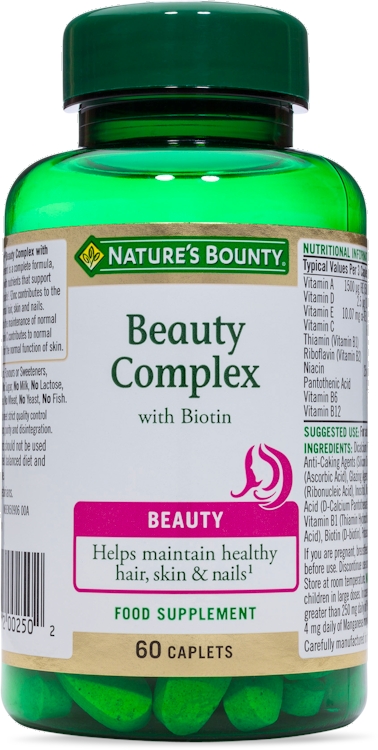 Photos - Vitamins & Minerals Natures Bounty Nature's Bounty Beauty Complex with Biotin 60 Caplets 
