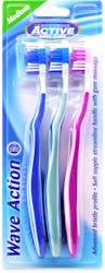 Beauty Formulas Active Oral Care 3 x Medium Toothbrushes