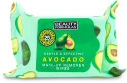 Beauty Formulas Avocado Makeup Removing Wipes 25 pack