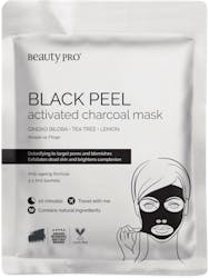 BeautyPro Black Peel Activated Charcoal Mask Gingko Biloba, Tea Tree & Lemon 3 x 7ml Sachets